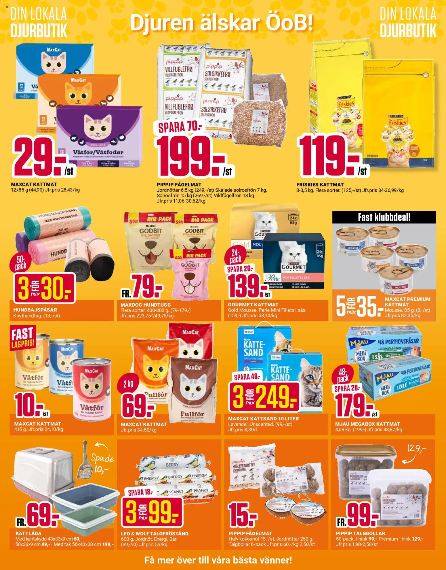 ÖoB reklamblad aktuell från 02.03.2026 | Sida: 8 | Produkter: Mousse, Spade, Jordnötter, Kattmat