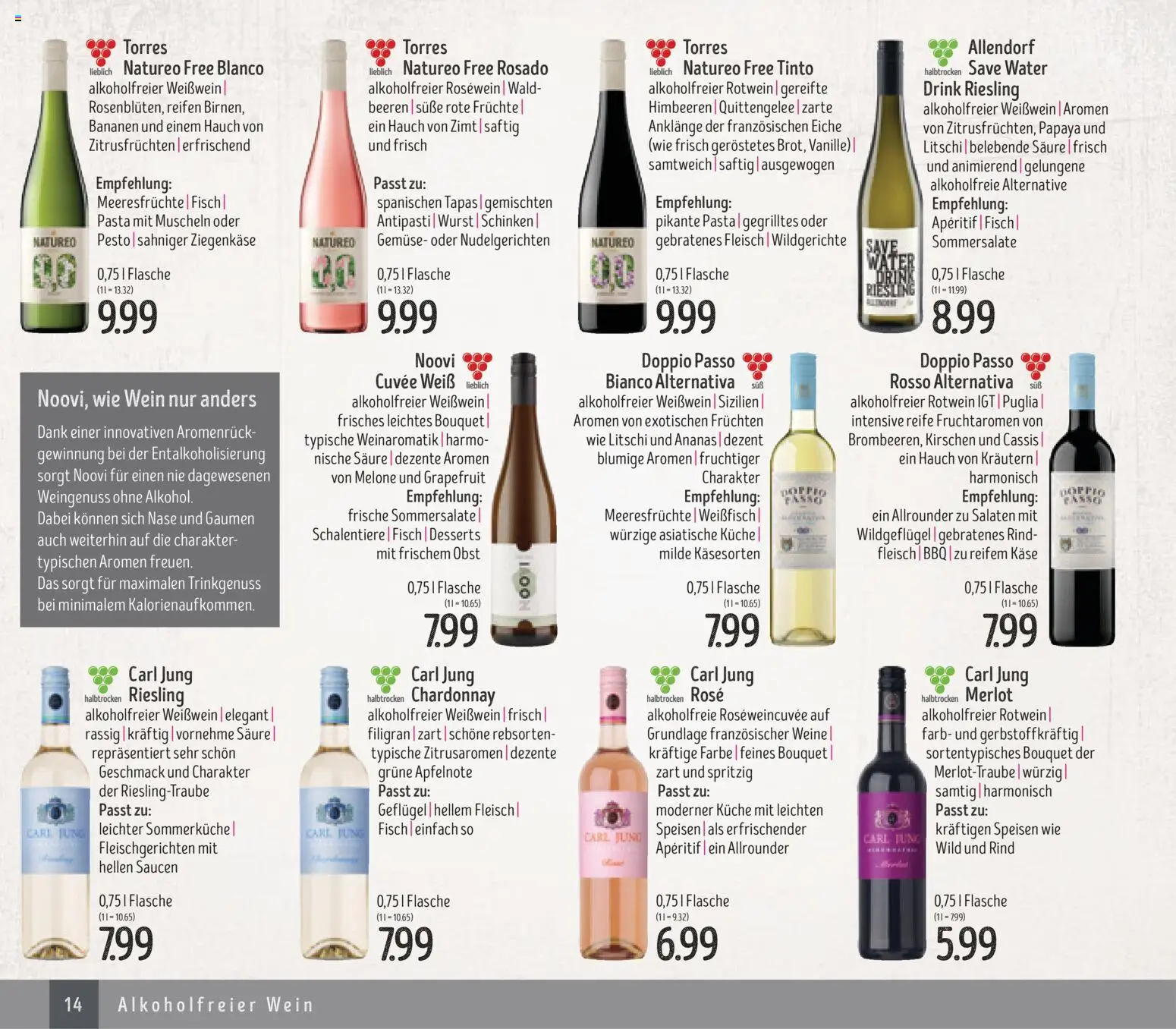 Edeka Struve Wein– und Spirituosen – gültig ab 14.11.2025 | Seite: 14 | Produkte: Merlot, Doppio Passo, Schinken, Wein