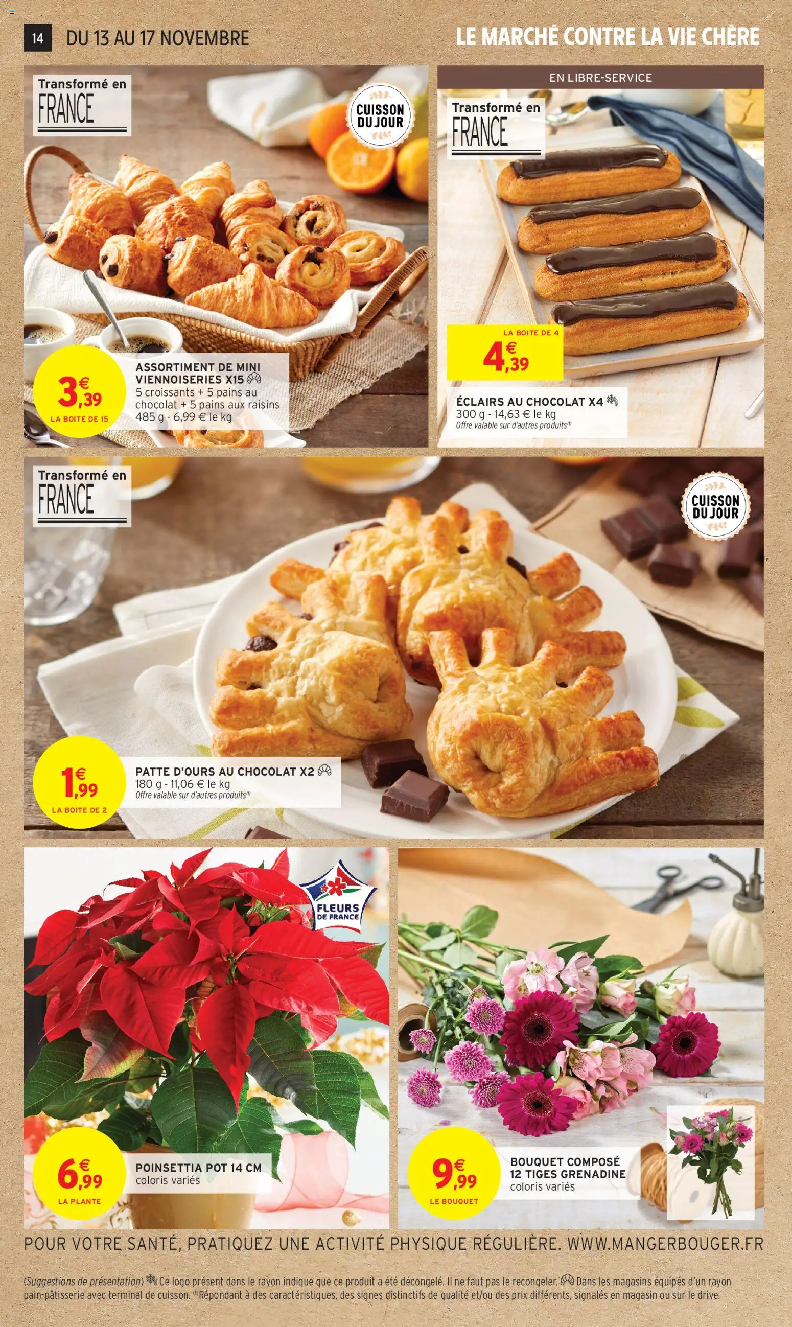 {H1} | Page: 14 | Produits: Poinsettia, Viennoiseries, Chocolat