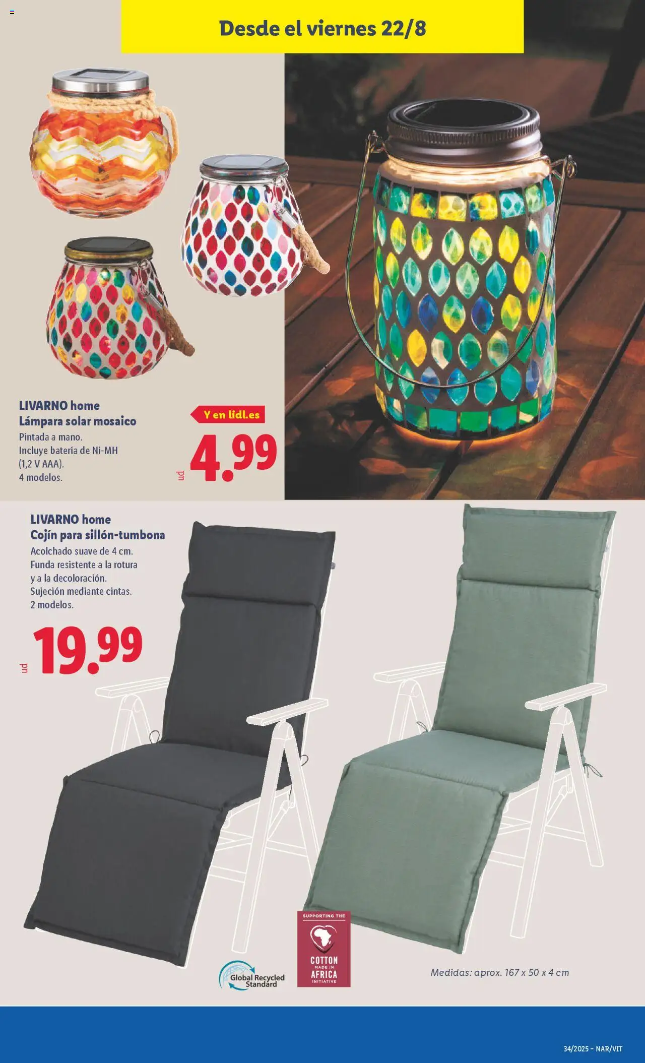 Lidl catálogo de bazar BCN │ válido desde el 18.08.2025 | Página: 21 | Productos: Funda, Cojín, Batería, Lámpara
