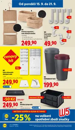 Závěsný organizér / sada úložných košíků, kus/sada A: cca 78 x 29 x 2 cm В: cca 14 x 30 x 18 cm / cca 11 x 20 x 15 cm od 15.09.2025 | Strana: 42