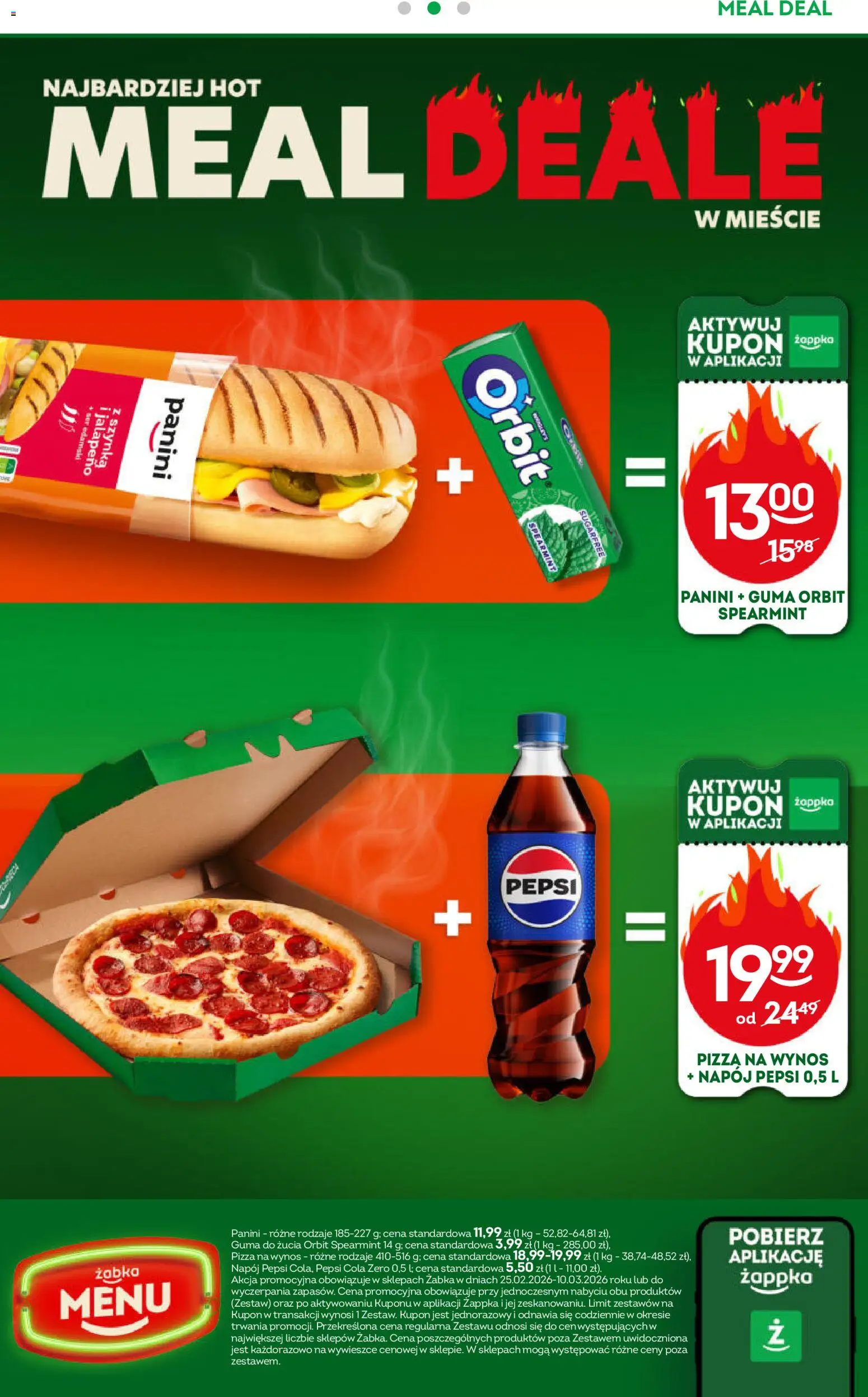 Żabka Gazetka od 25.02.2026 | Strona: 46 | Produkty: Pepsi, Panini, Ser edamski, Pizza