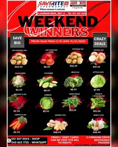 Saverite specials catalogue – valid from 17.10.2025