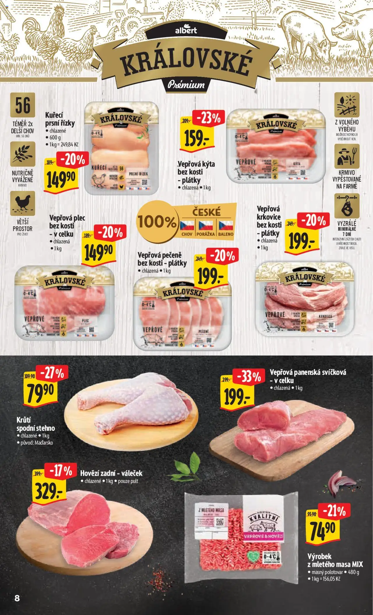 Albert leták - Hypermarket od 10.09.2025 | Strana: 13 | Produkty: Hovězí, Hovězí zadní, Vepřová Kýta, Krkovice