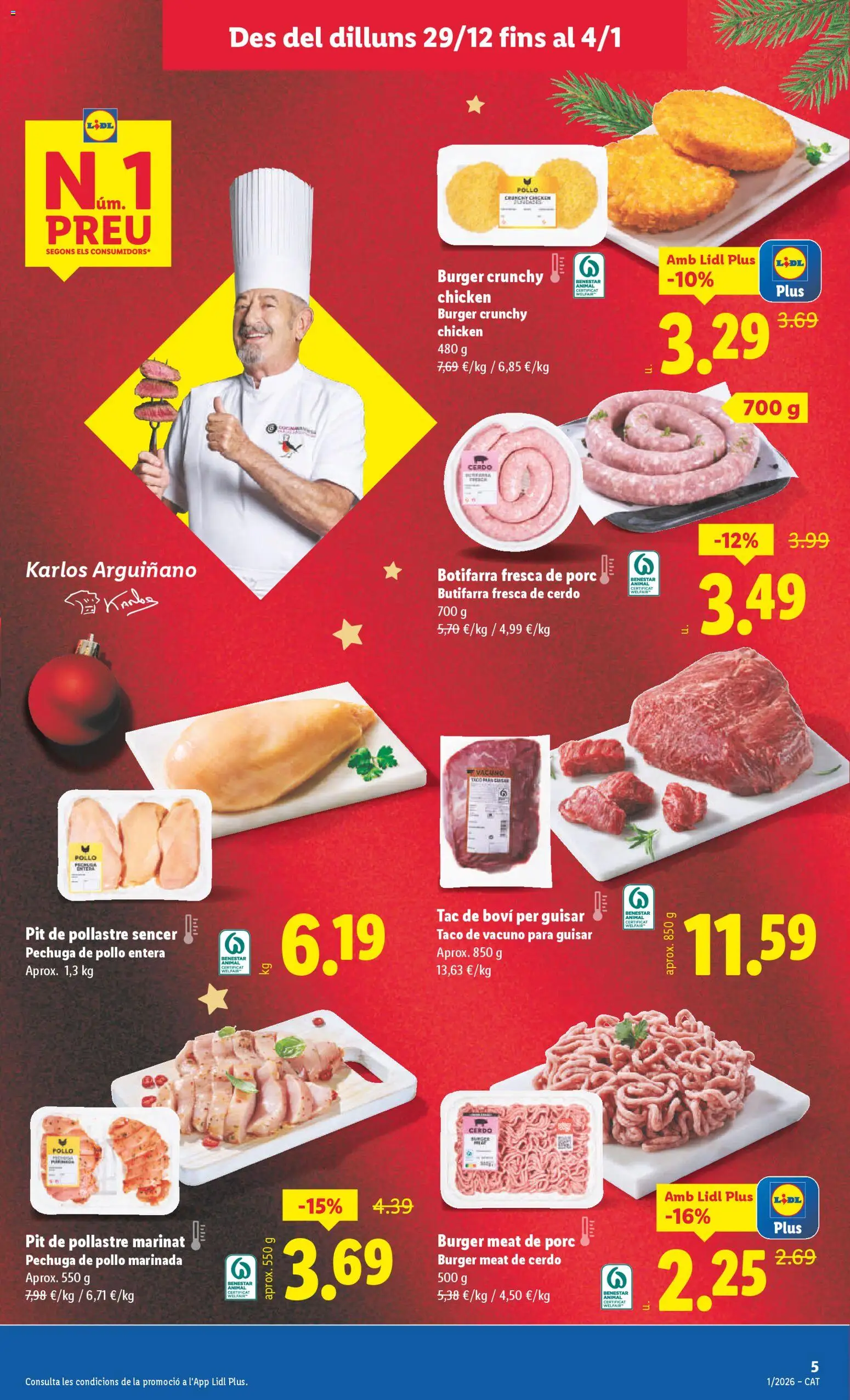 Lidl folleto │ válido desde el 29.12.2025 | Página: 5 | Productos: Cerdo