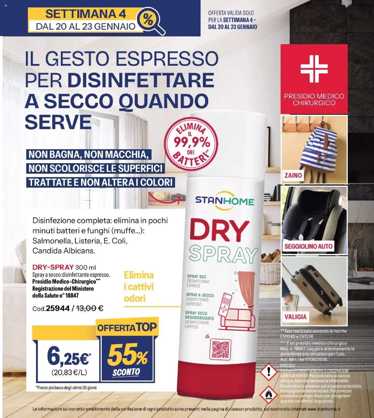 Volantino Stanhome del 08.01.2026 | Pagina: 5 | Prodotti: Zaino, Valigia, Funghi, Seggiolino