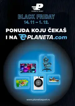 Planeta Sport Black Friday  - pregled Planeta Sport kataloga - važi od 14.11.2025