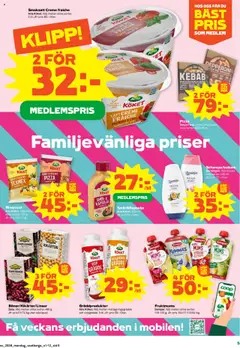 Coop Forum reklamblad aktuell från 15.09.2025 | Sida: 5 | Produkter: Creme fraiche, Rapsolja, Bönor, Matlagningsgrädde