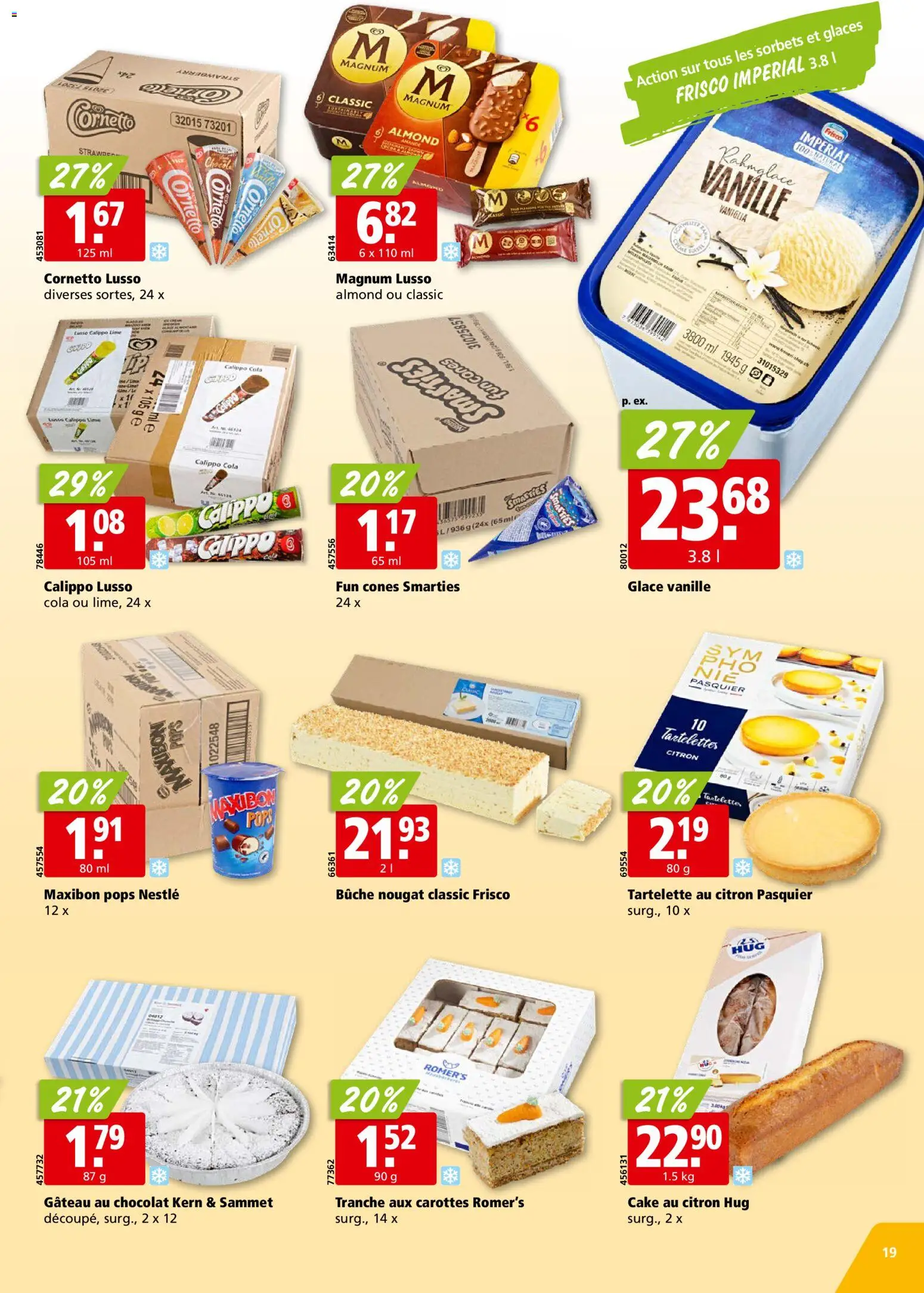 Aligro Aktionen Chavannes, Matran, Genève, Sion – gültig ab 27.10.2025 | Seite: 19 | Produkte: En Kommode, Glace