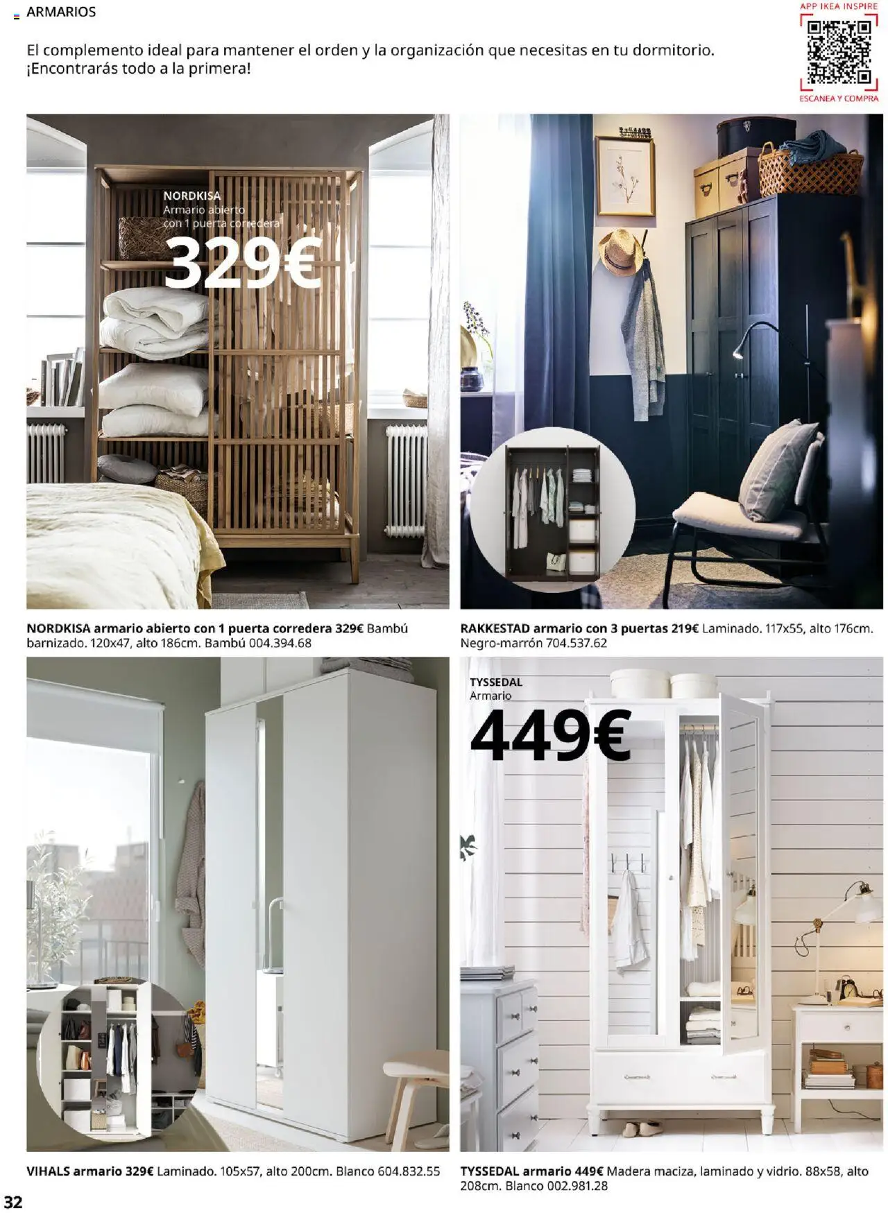 Catálogo IKEA Muebles para el dormitorio │ válido desde el 04.02.2025 | Página: 32 | Productos: Armario