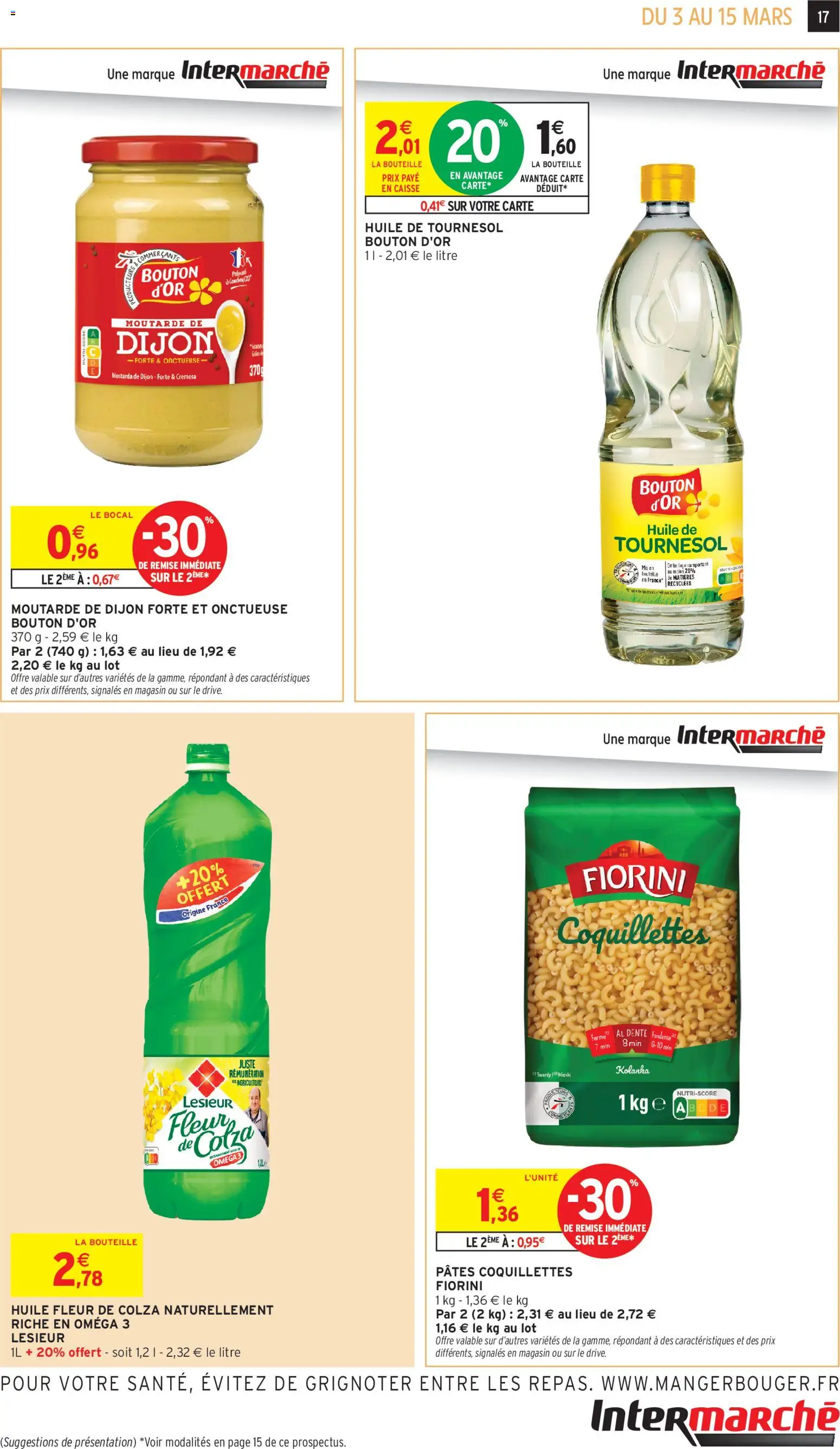 {H1} | Page: 17 | Produits: Couches, Huile, Coquillettes, Pâtes