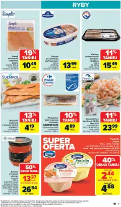 Carrefour Gazetka od 14.07.2025 | Strona: 11 | Produkty: Krewetki, Łosoś, Ryby, Kawior