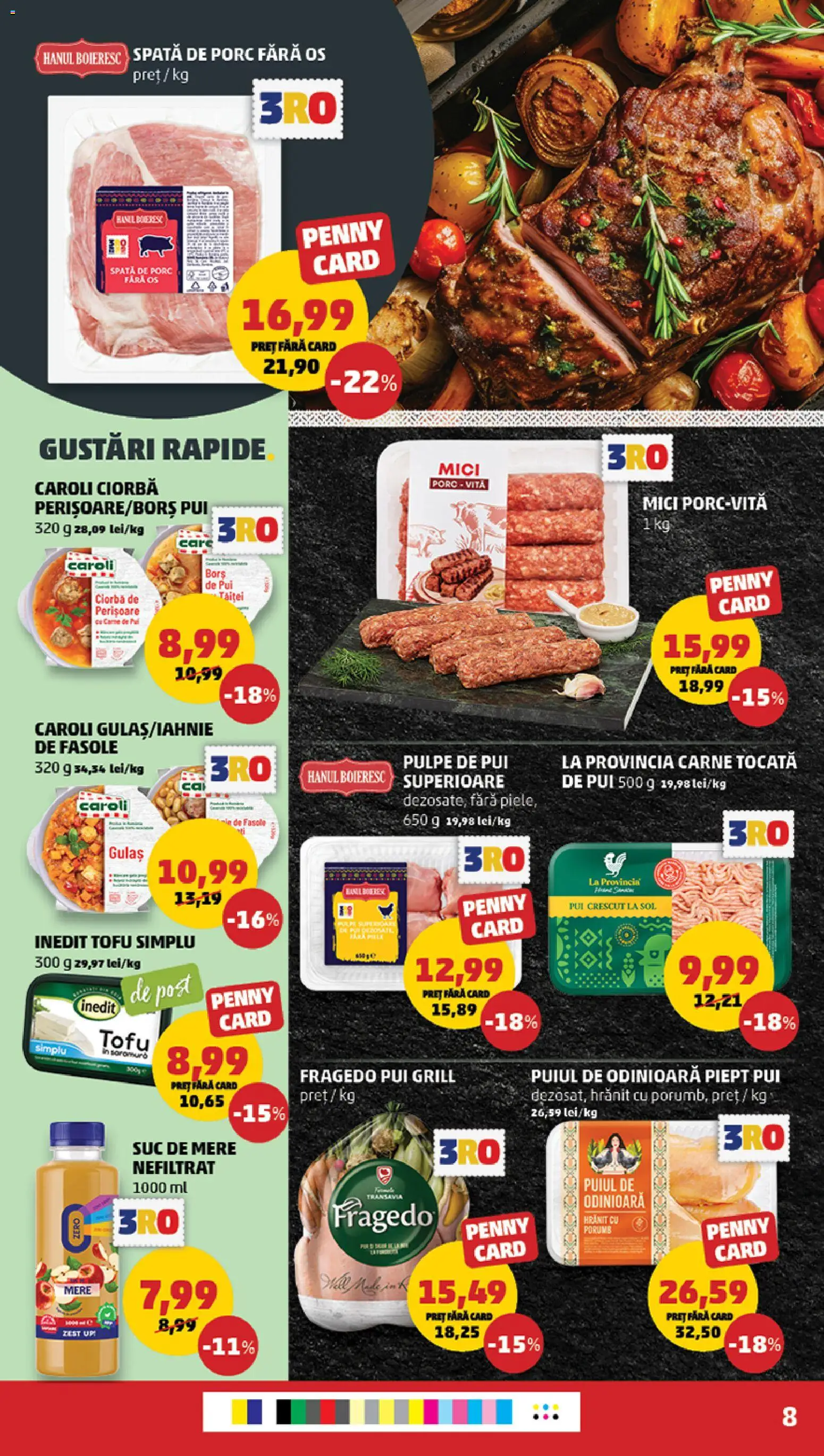 Noul catalog PENNY – valabil de la 25.02.2026 | Pagină: 8 | Produse: Borș, Suc, Carne tocată, Gulaș