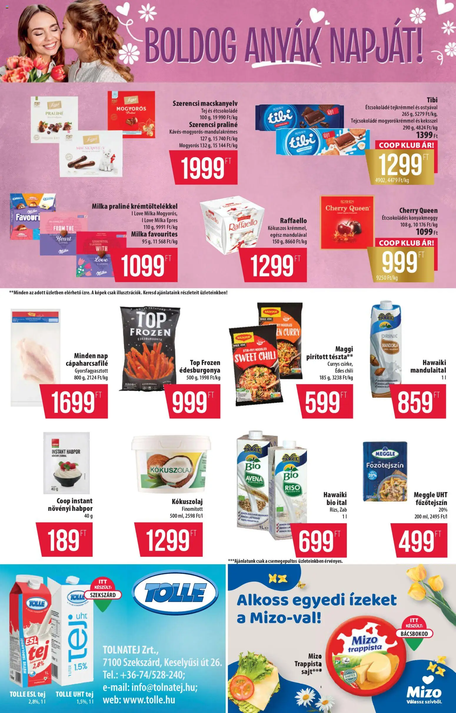 COOP akciós ujság - amely érvényes a következő dátumtól: 30.04.2026 | Oldal: 6 | Termékek: Raffaello, Főzőtejszín, Tej, Tészta