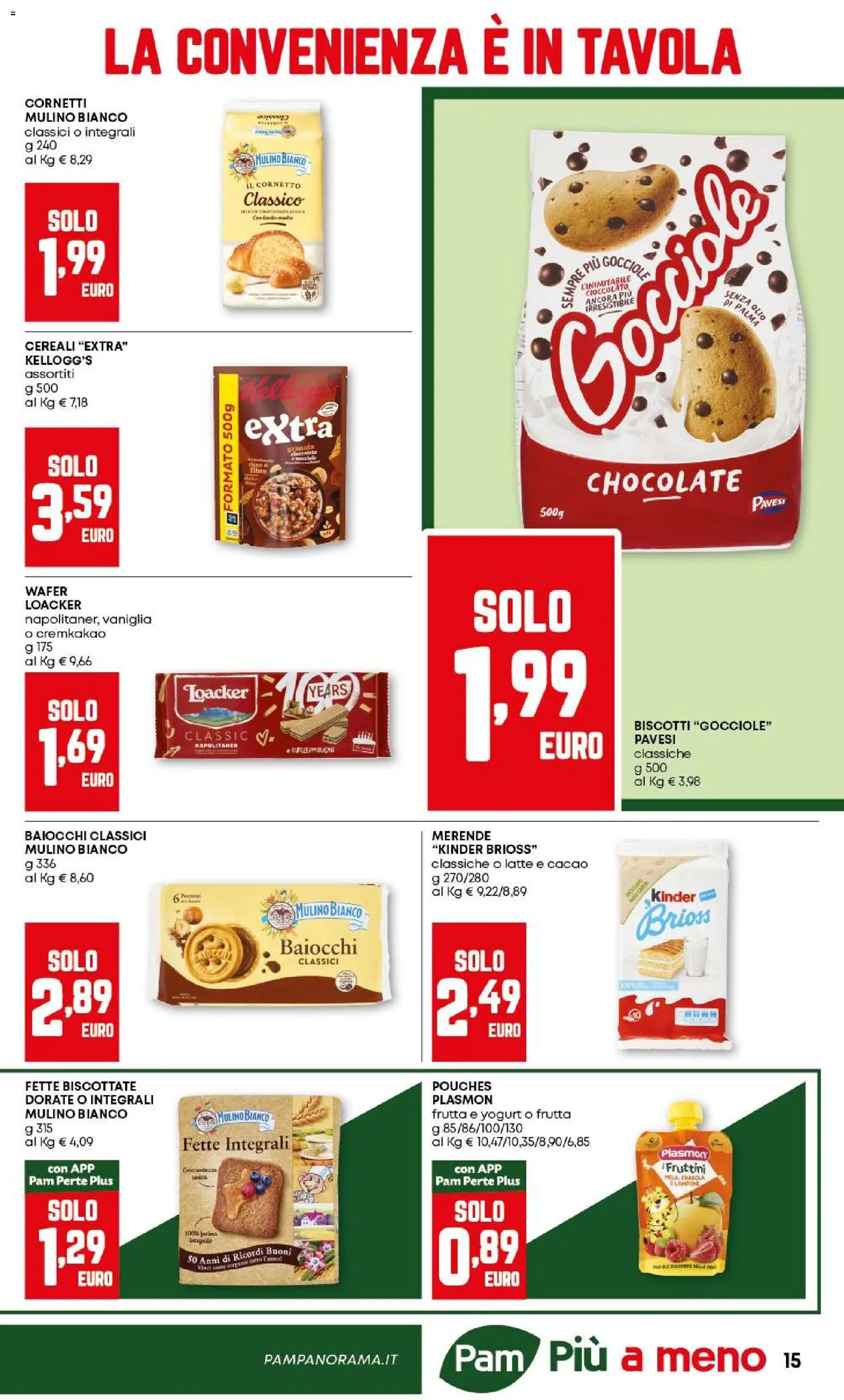 Volantino PAM del 18.12.2025 | Pagina: 15 | Prodotti: Cornetto, Latte, Olio, Fette biscottate