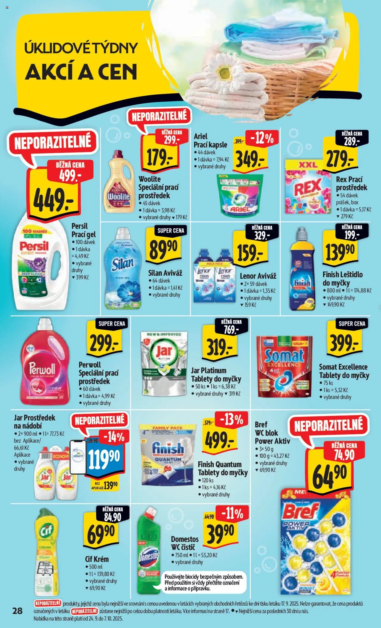 Albert leták - Hypermarket od 24.09.2025 | Strana: 36 | Produkty: Prací prostředek, Box, Nádobí, Silan