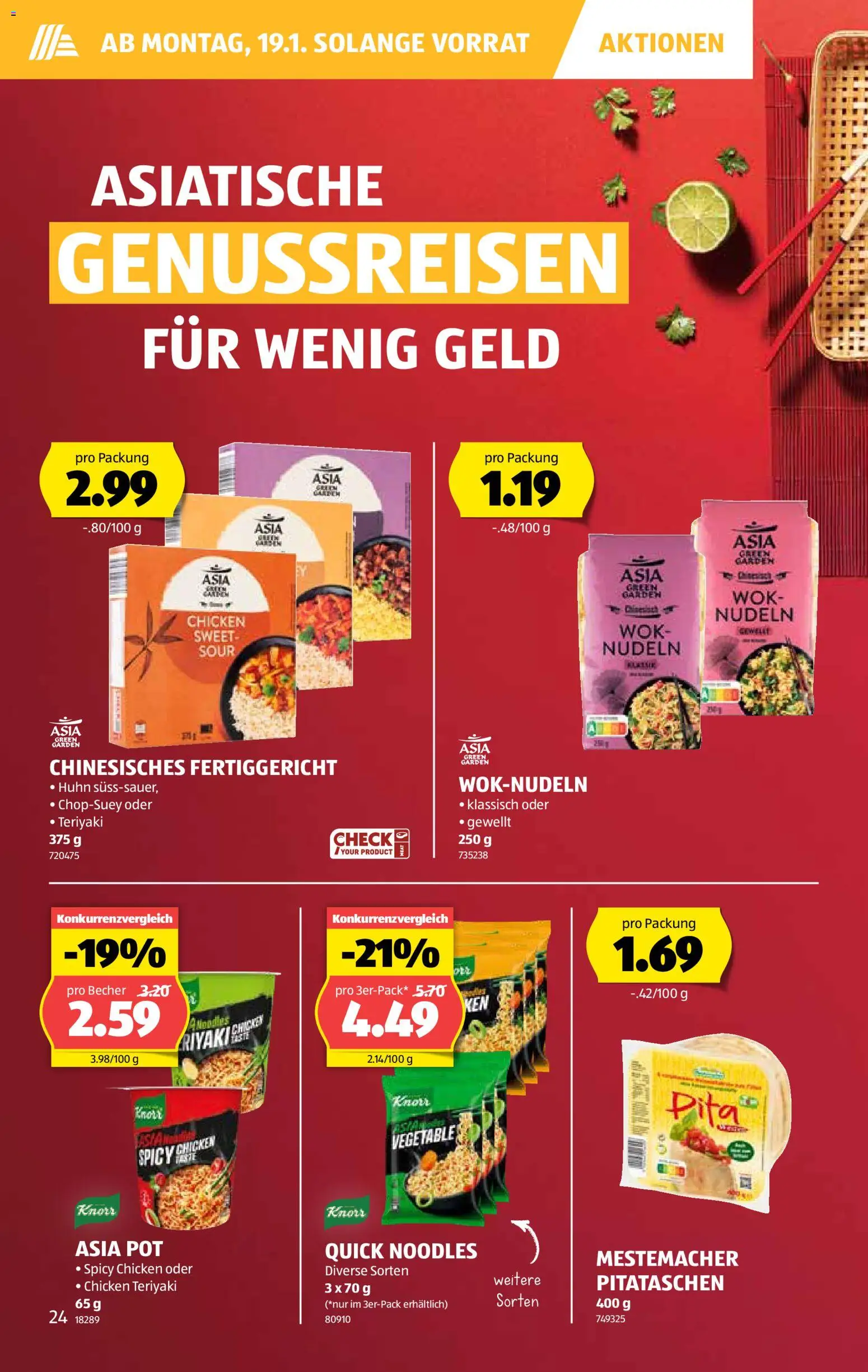 Aldi Aktionen – gültig ab 15.01.2026 | Seite: 25 | Produkte: Nudeln, Wok