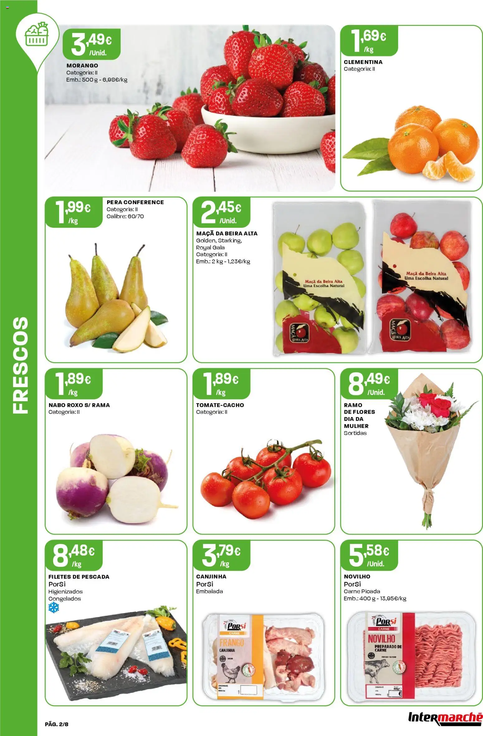 Intermarché Folheto Mini │ válido de 05.03.2026 | Página: 2 | Produtos: Frango, Pescada, Maça, Carne