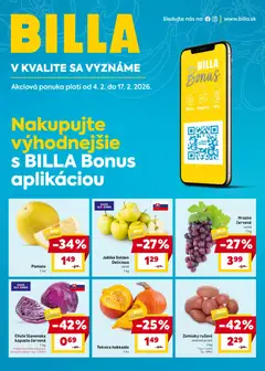 Billa leták platný od 04.02.2026