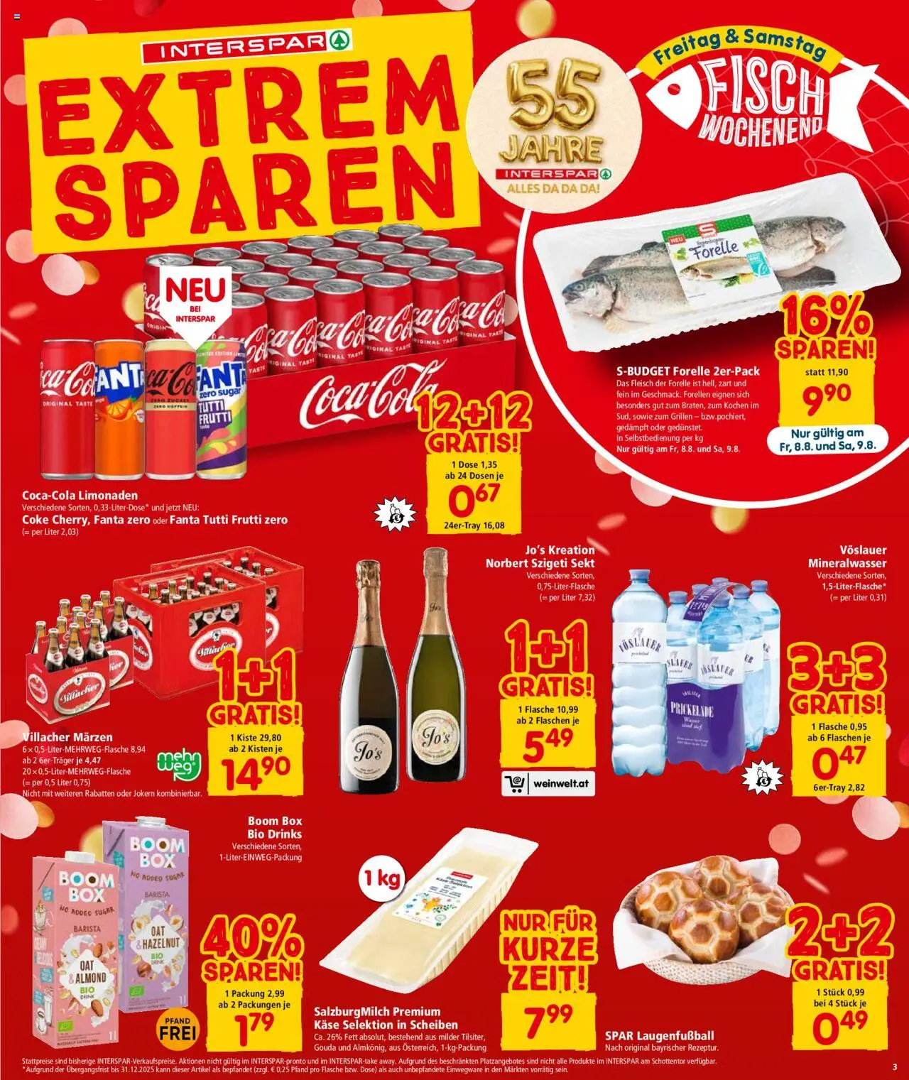 Interspar Flugblatt - Kärnten gültig ab 07.08.2025 | Seite: 3 | Produkte: Zucker, Box, Käse, Fisch