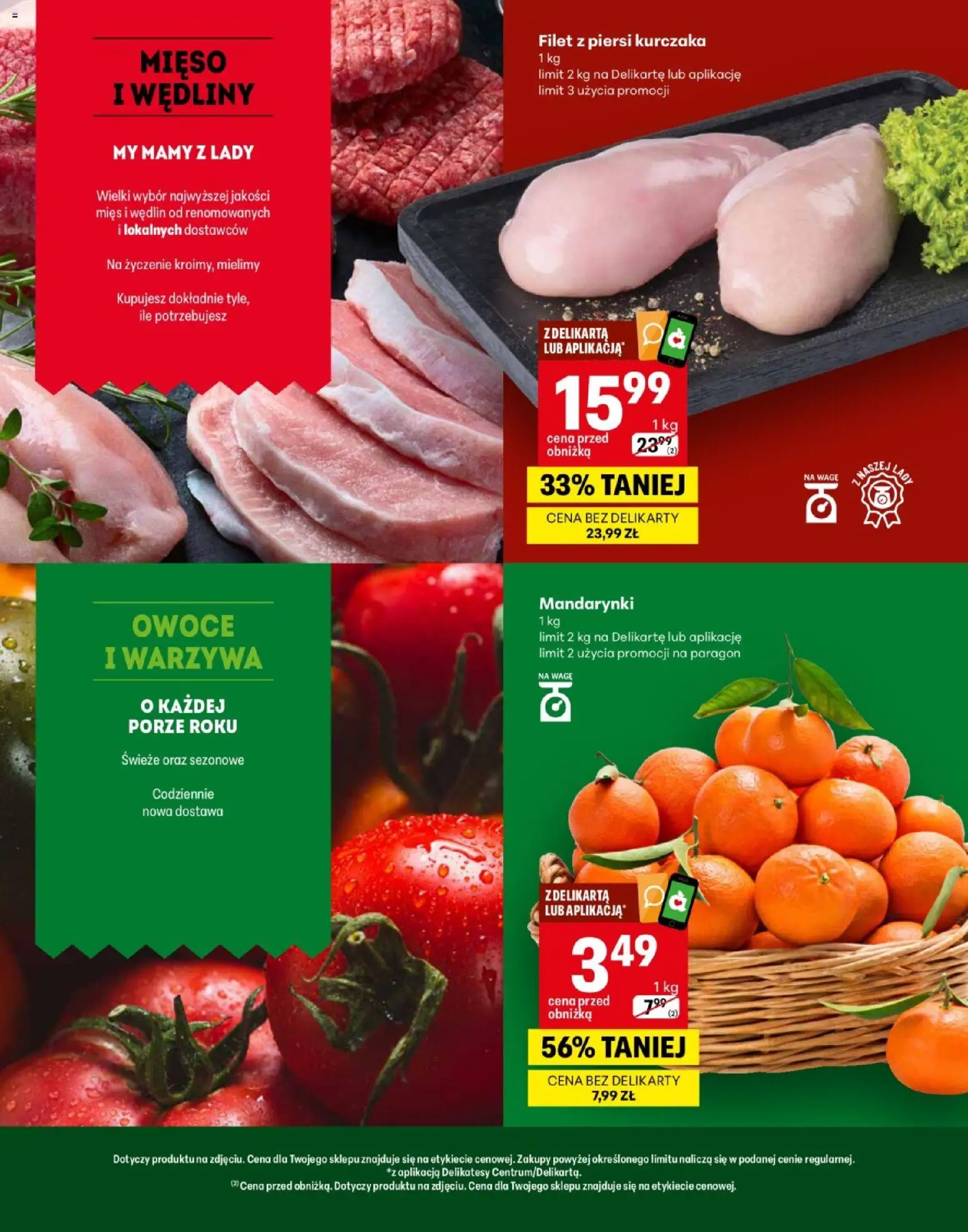 Delikatesy Centrum gazetka - Siedlce Otwarcie od 23.04.2026 | Strona: 2 | Produkty: Wędliny, Mandarynki, Warzywa, Owoce