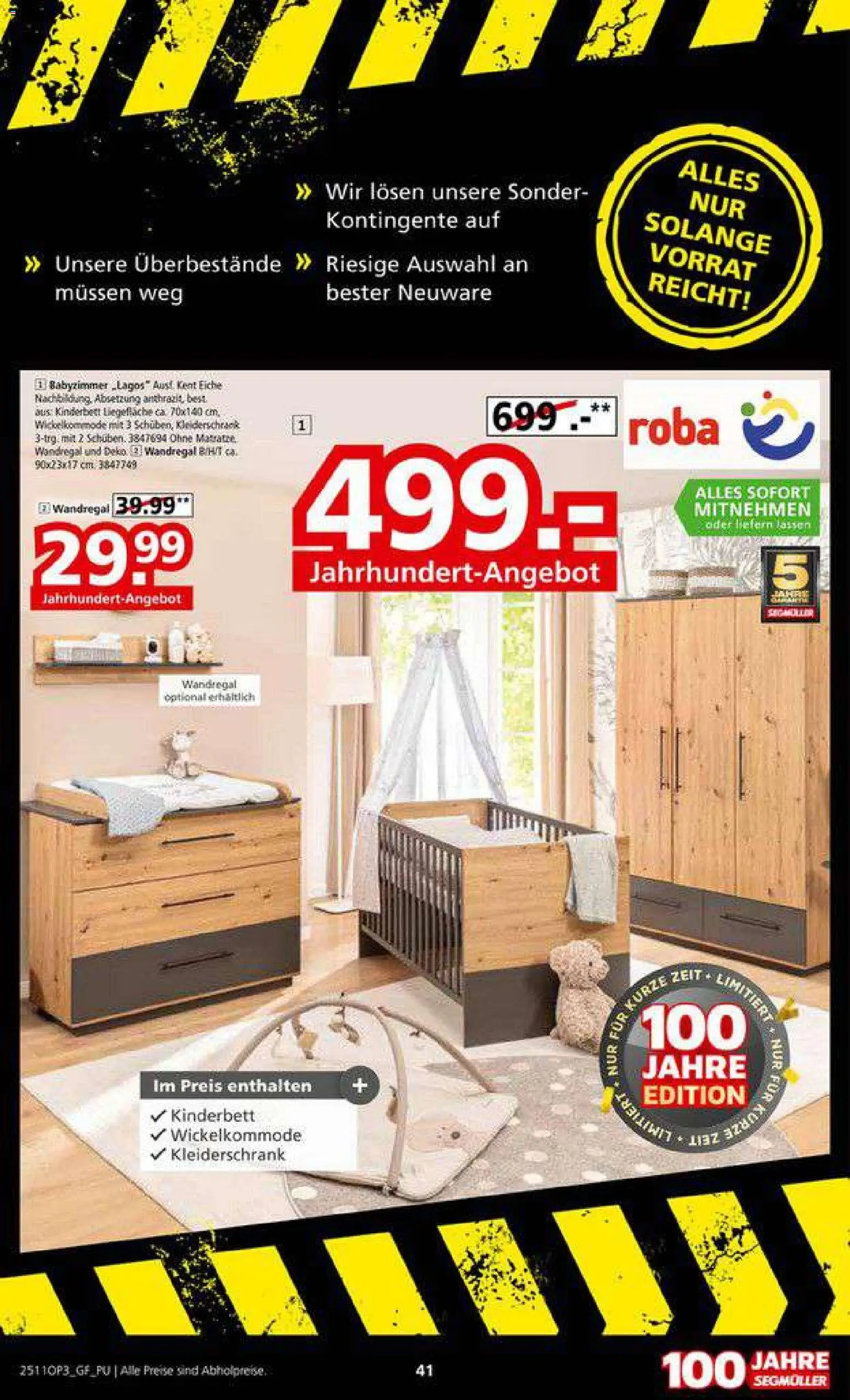 Segmüller Lagerausverkauf bei Segmüller – gültig ab 22.11.2025 | Seite: 41 | Produkte: Wandregal, Kleiderschrank