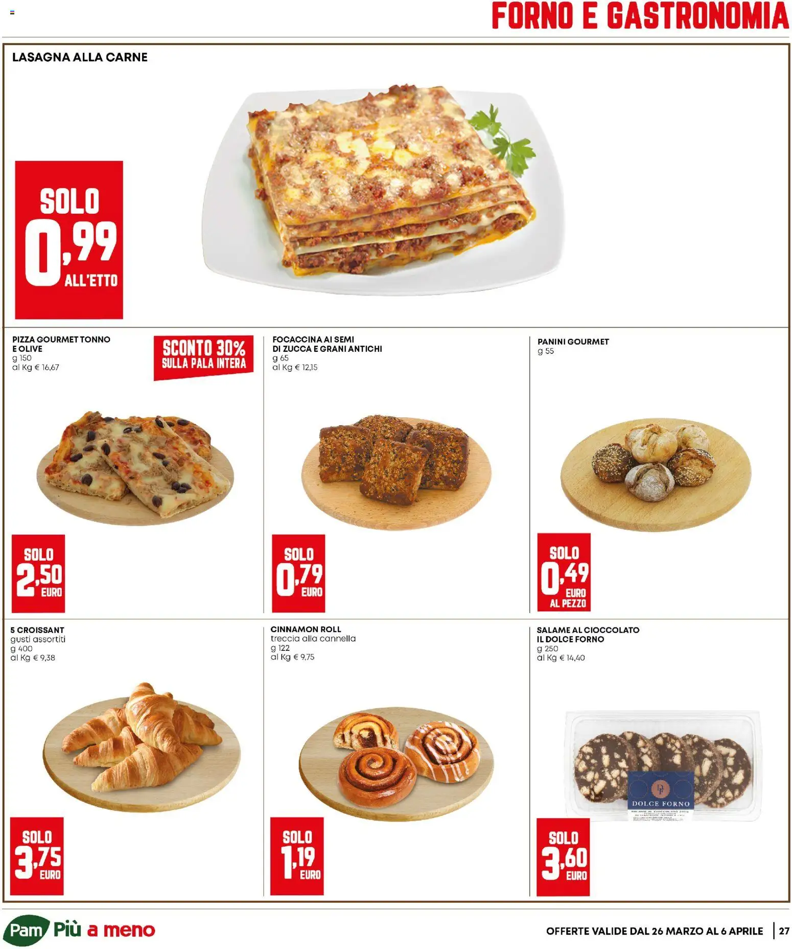 Volantino Panorama del 26.03.2026 | Pagina: 27 | Prodotti: Cioccolato, Salame, Pizza, Zucca