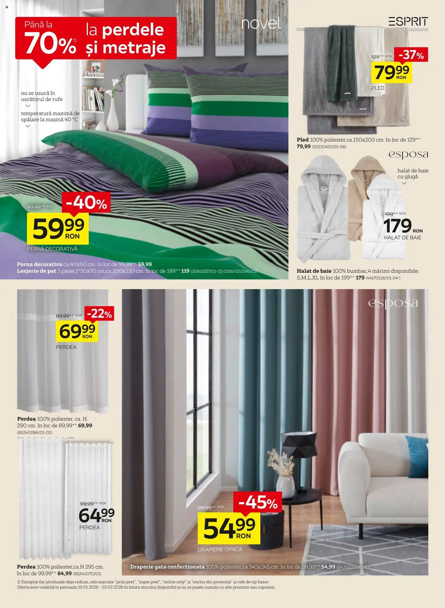 Noul catalog XXXLutz – valabil de la 19.01.2026 | Pagină: 14 | Produse: Pat, Lenjerie de pat, Pernă, Halat de baie