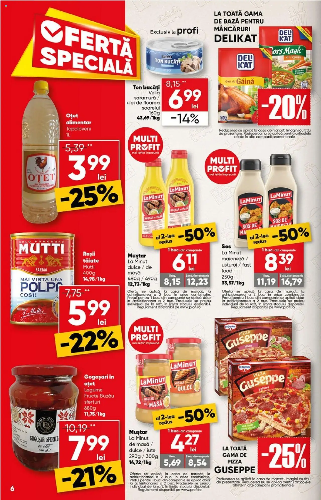 Noul catalog Profi – valabil de la 17.09.2025 | Pagină: 6 | Produse: Masă, Oțet, Roșii, Usturoi