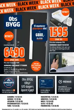 Forhåndsvisning av Obs Bygg - Black Friday gyldig fra 23.11.2025 | Side: 12 | Produkter: Ost, Tastatur