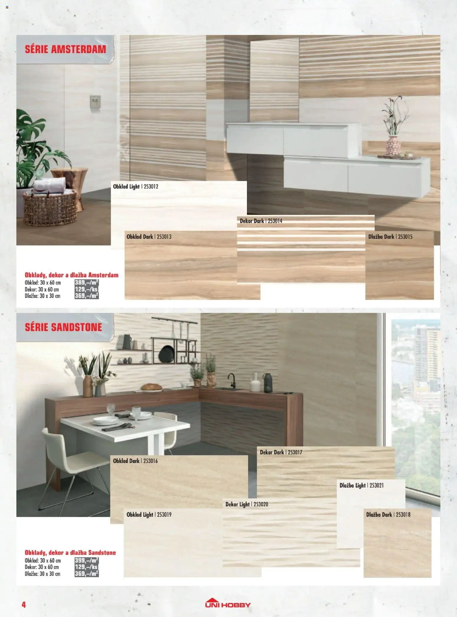 Uni Hobby katalog - Dlažby, obklady a sanita 2026 od 20.02.2026 | Strana: 4 | Produkty: Dlažba