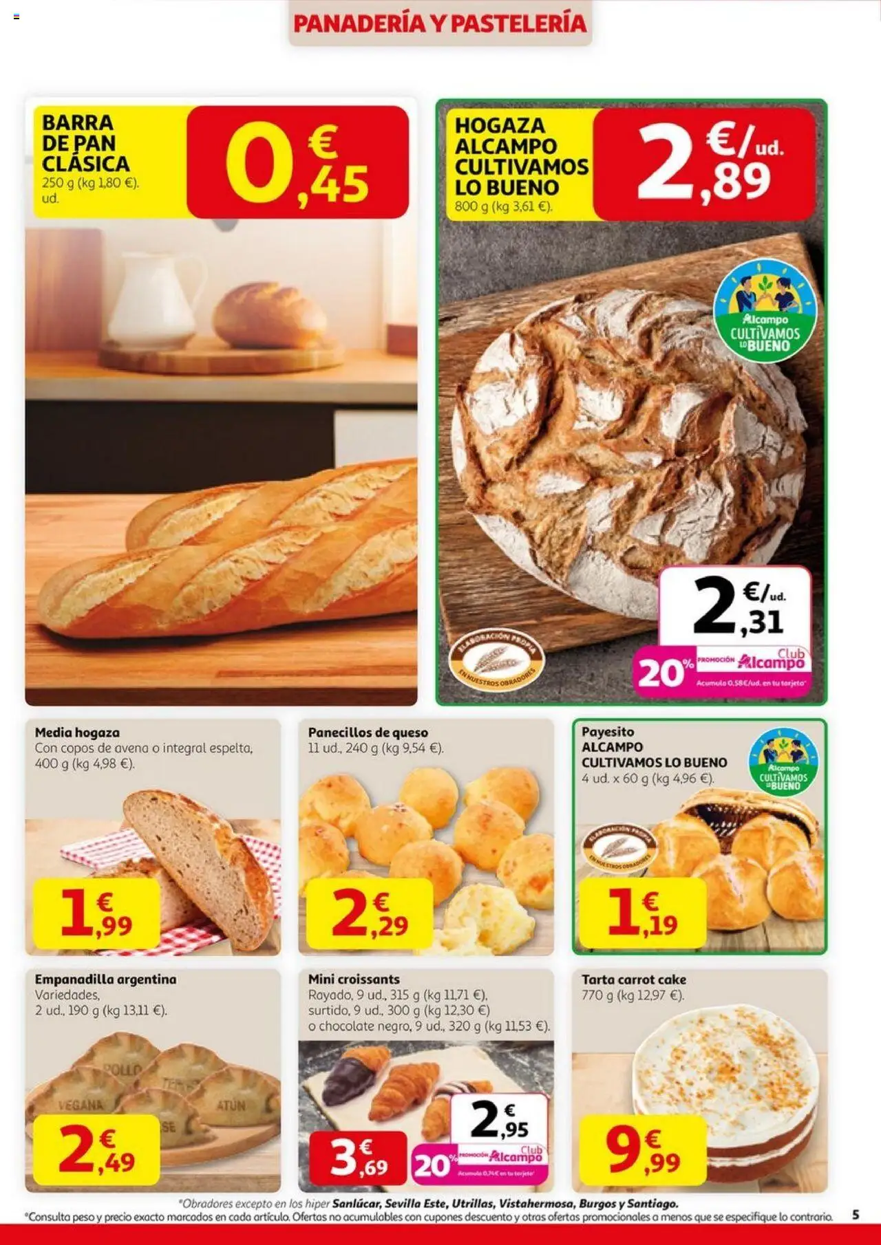 Alcampo - HP catalan │ válido desde el 11.09.2025 | Página: 5 | Productos: Queso, Chocolate, Peso, Panadería