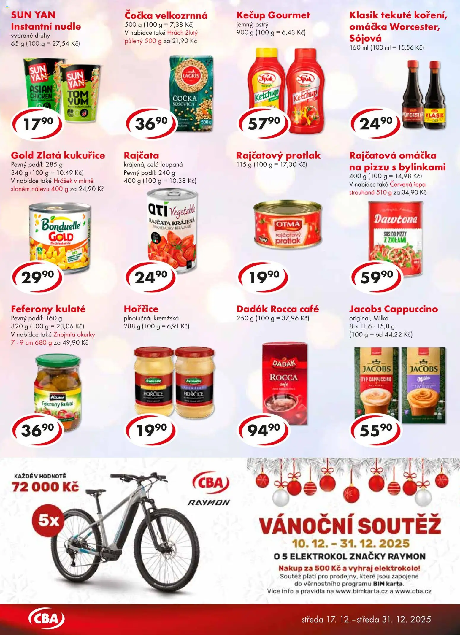 CBA leták - Premium od 17.12.2025 | Strana: 4 | Produkty: Čočka, Milka, Červená řepa, Elektrokolo