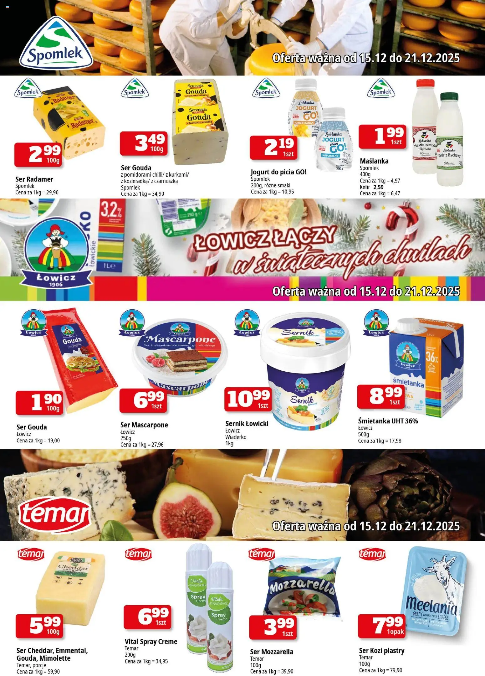 E.Leclerc Gazetka - Radom od 15.12.2025 | Strona: 2 | Produkty: Maślanka, Mascarpone, Ser, Jogurt