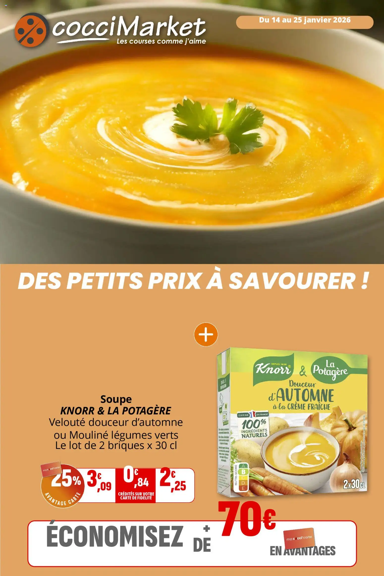 {H1} | Page: 1 | Produits: Soupe, Briques, Crème fraiche, Crème