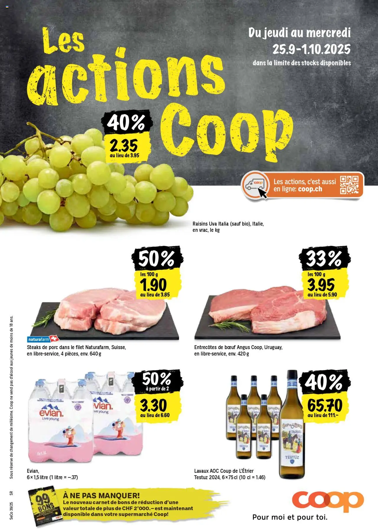 Coop - Les actions de la semaine – gültig ab 25.09.2025 | Seite: 1