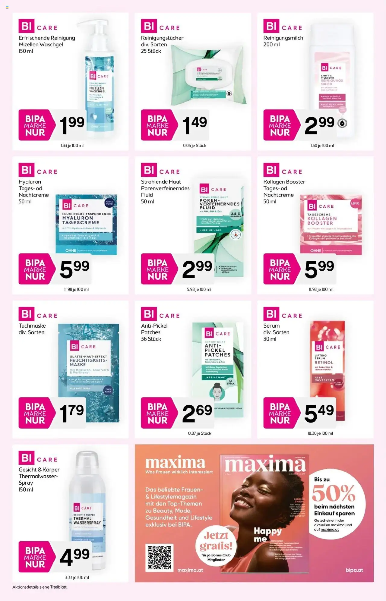 Bipa Thalheim Bei Wels gültig ab 09.10.2025 | Seite: 6 | Produkte: Milch, Maske, Peeling, Reinigungstücher