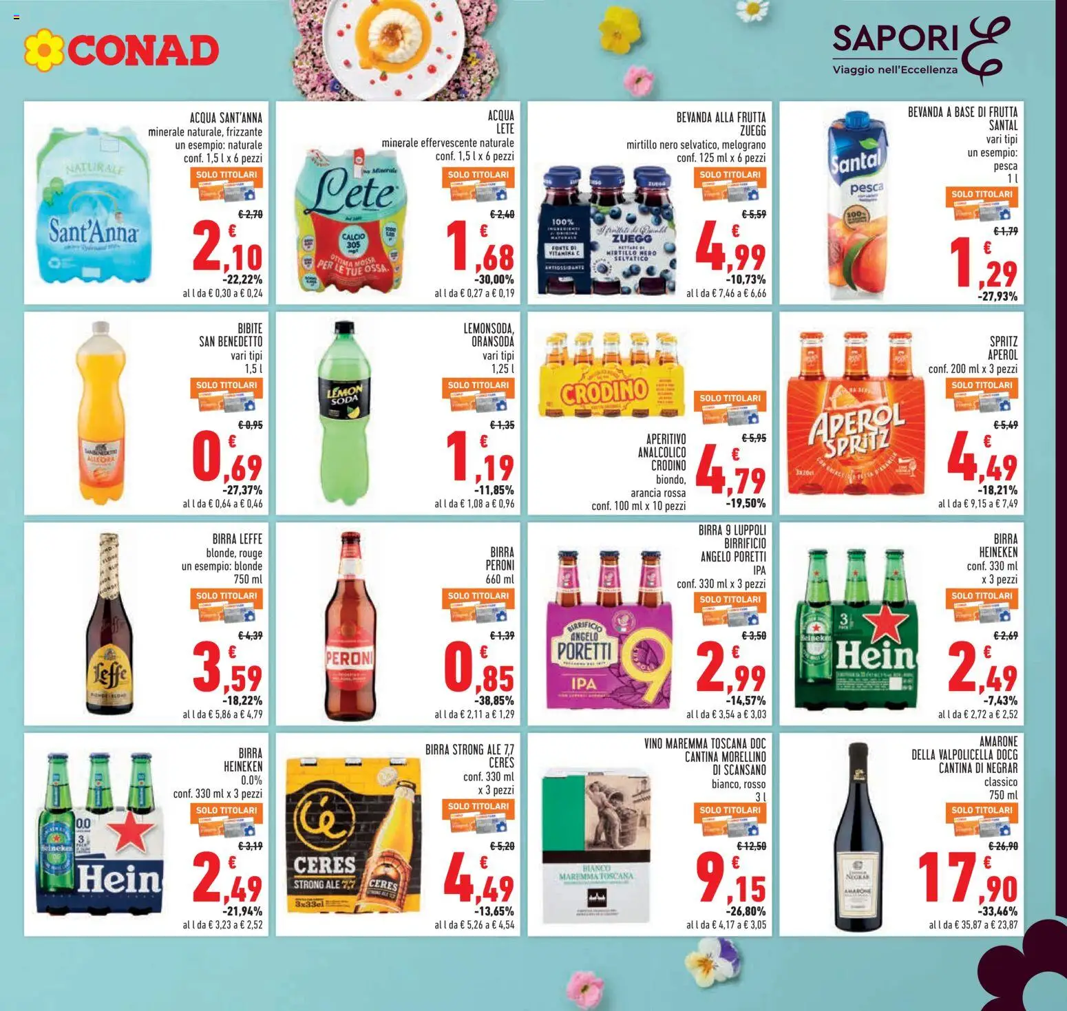 Volantino Conad del 25.03.2026 | Pagina: 19 | Prodotti: Vino, Bibite, Arancia, Heineken