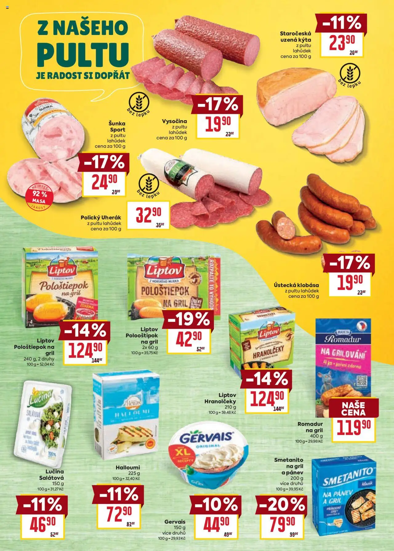 Billa leták - Léto plné grilování od 30.07.2025 | Strana: 6 | Produkty: Klobása, Gervais, Vysočina, Kýta