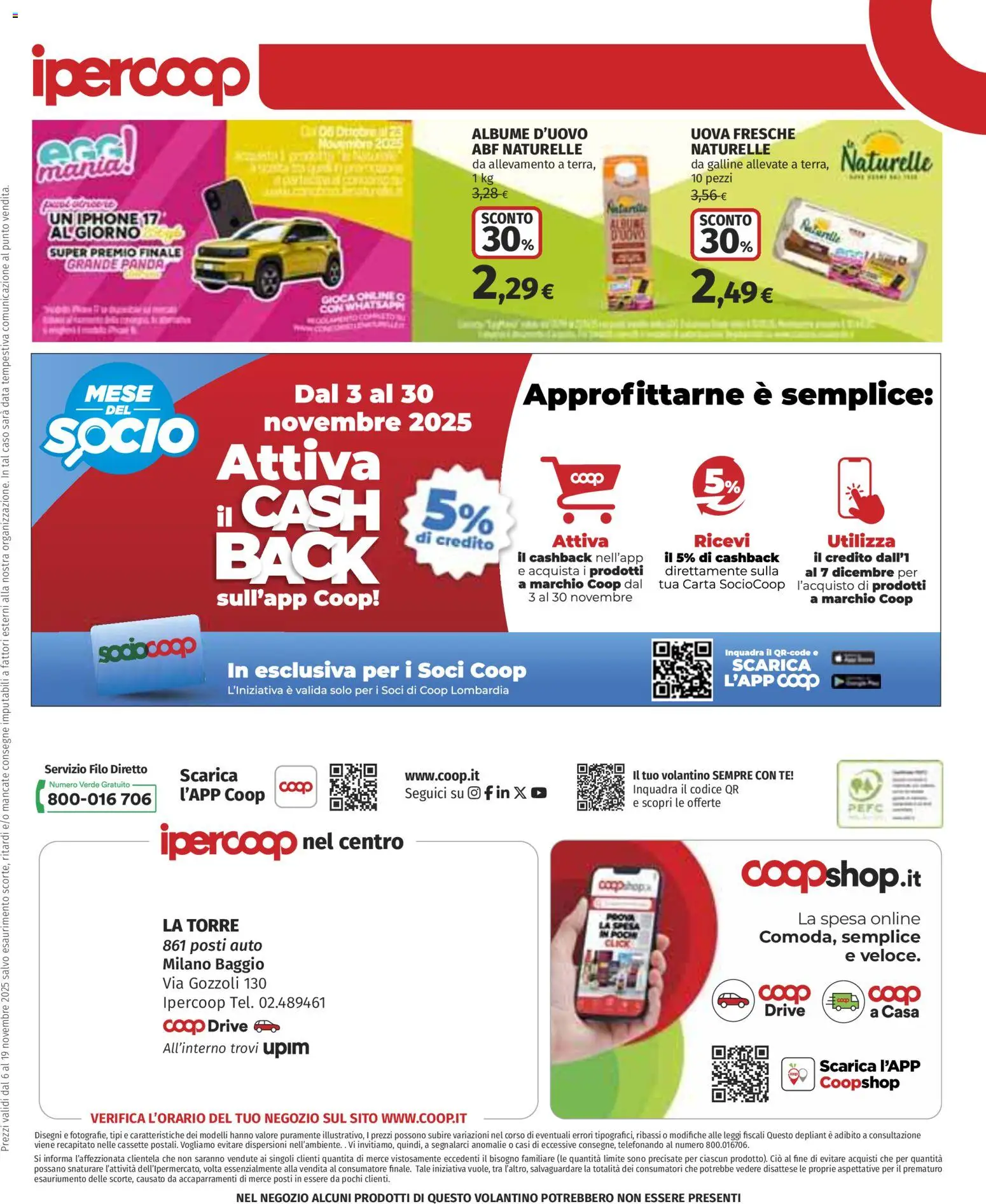 Volantino Ipercoop del 06.11.2025 | Pagina: 49 | Prodotti: Uova, Iphone, Tè, Data