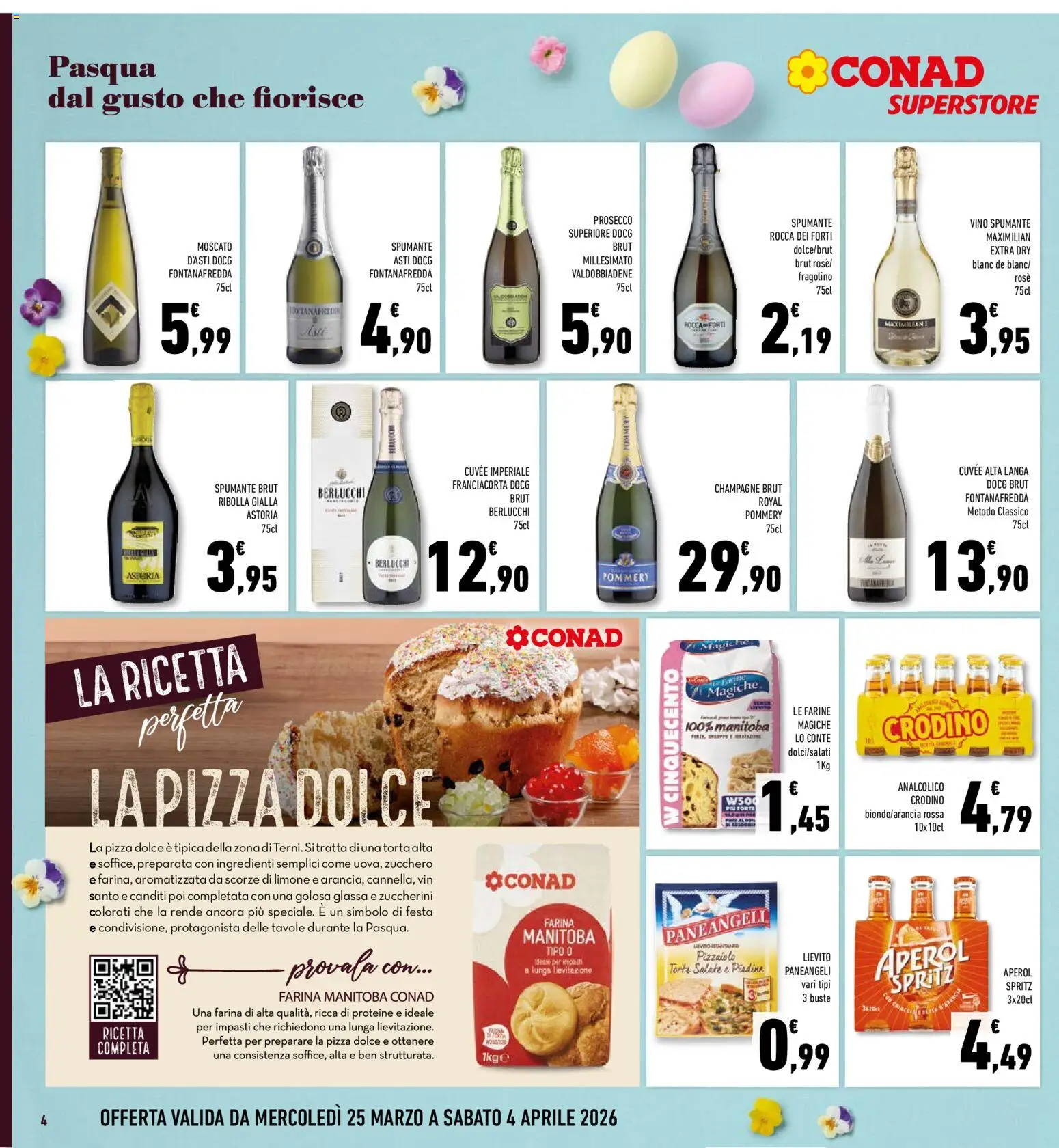 Volantino Conad del 25.03.2026 | Pagina: 4 | Prodotti: Zucchero, Limone, Torta, Aperol