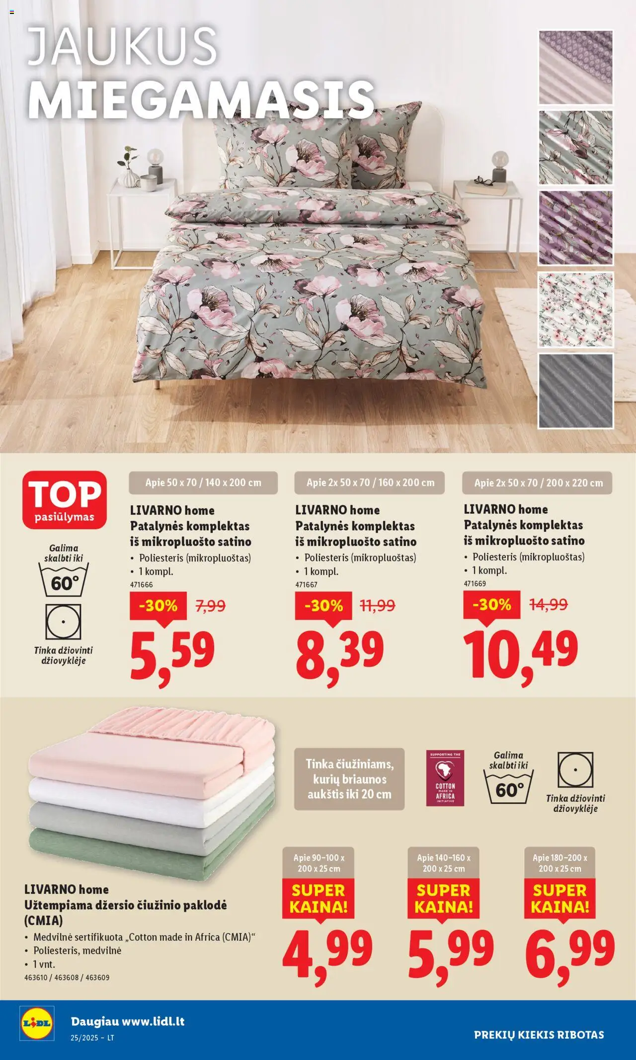 LIDL leidinys - Ne maisto prekių pasiūlymai│galioja nuo 16.06.2025 | Puslapis: 4 | Prekių: Patalynės komplektas