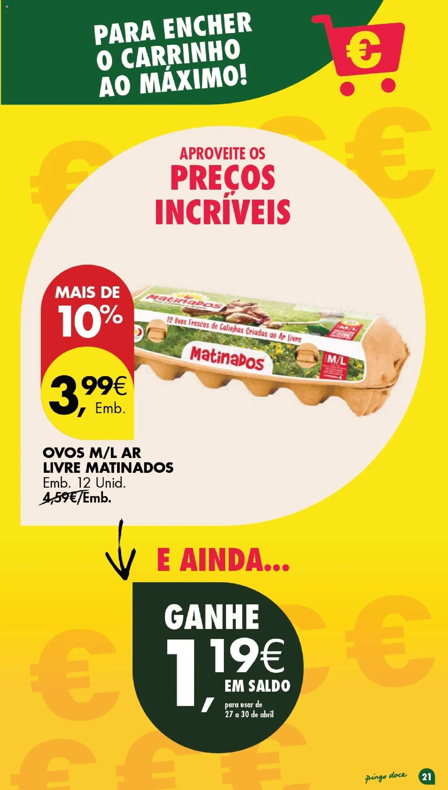 Pingo Doce Poupe este Fim de Semana │ válido de 24.04.2026 | Página: 21 | Produtos: Ovos