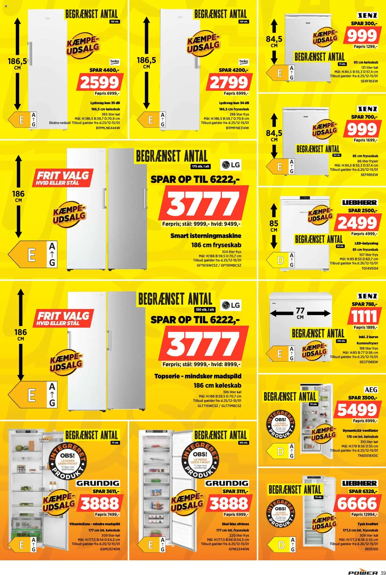 Power tilbudsavis – gyldig fra 02.01.2026 | Side: 39 | Produkter: Ventilator, Køleskab
