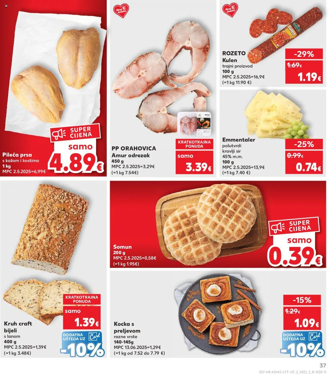 Kaufland katalog | vrijedi od 15.10.2025 | Stranica: 37 | Proizvodi: Somun, Sir, Kruh, Pileća prsa