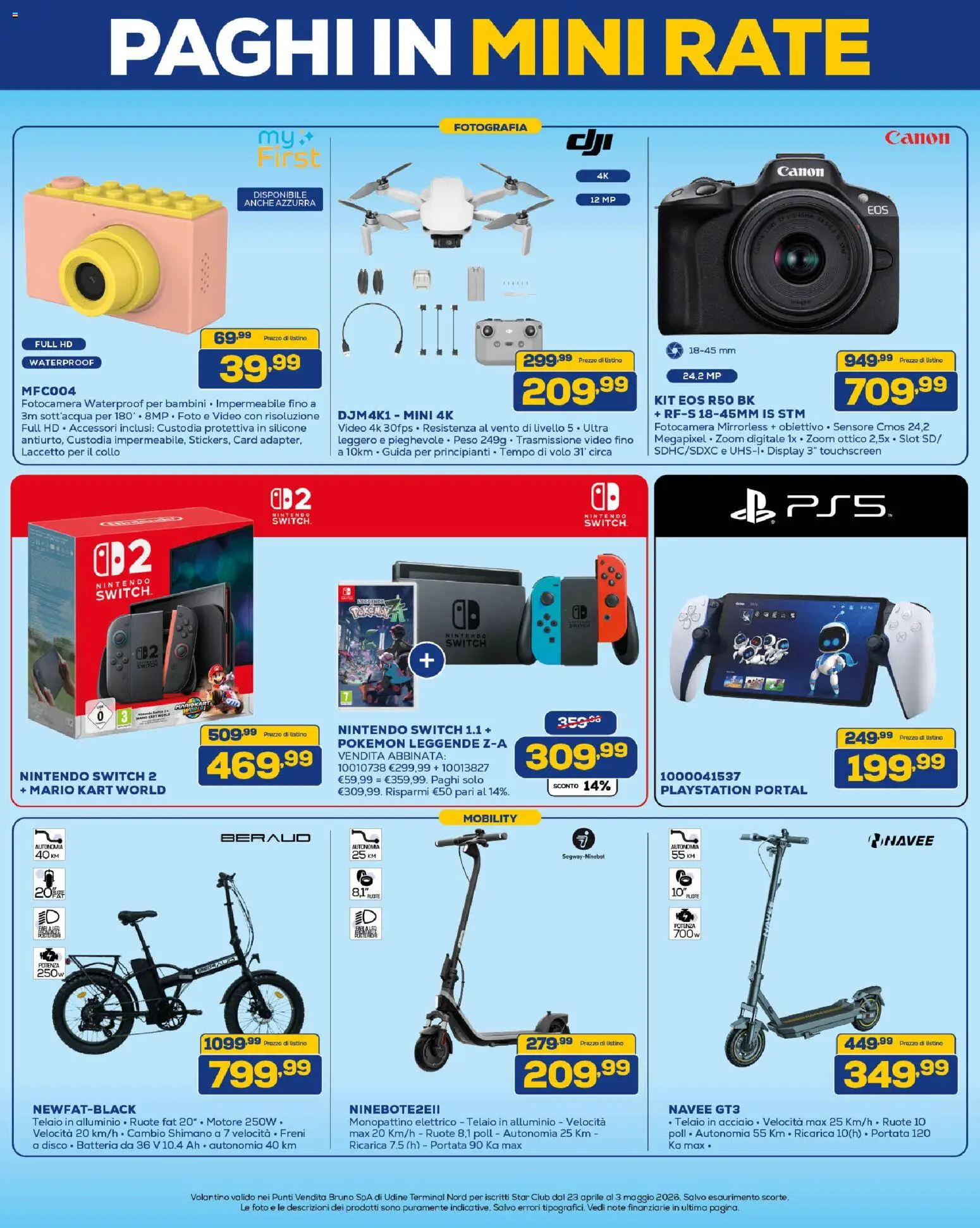 Volantino Euronics del 23.04.2026 | Pagina: 5 | Prodotti: Fotocamera, Playstation, Disco, Silicone