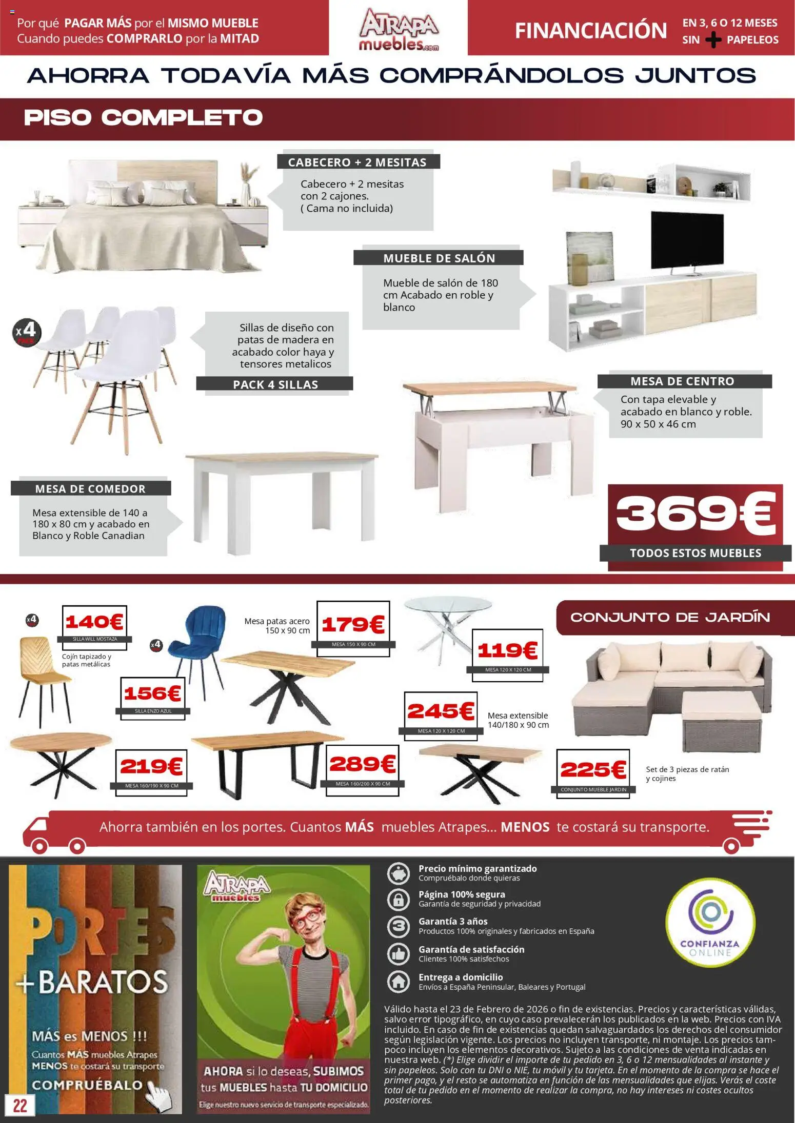 Atrapa Muebles - folleto │ válido desde el 01.02.2026 | Página: 22 | Productos: Té, Muebles, Cojín, Mesa