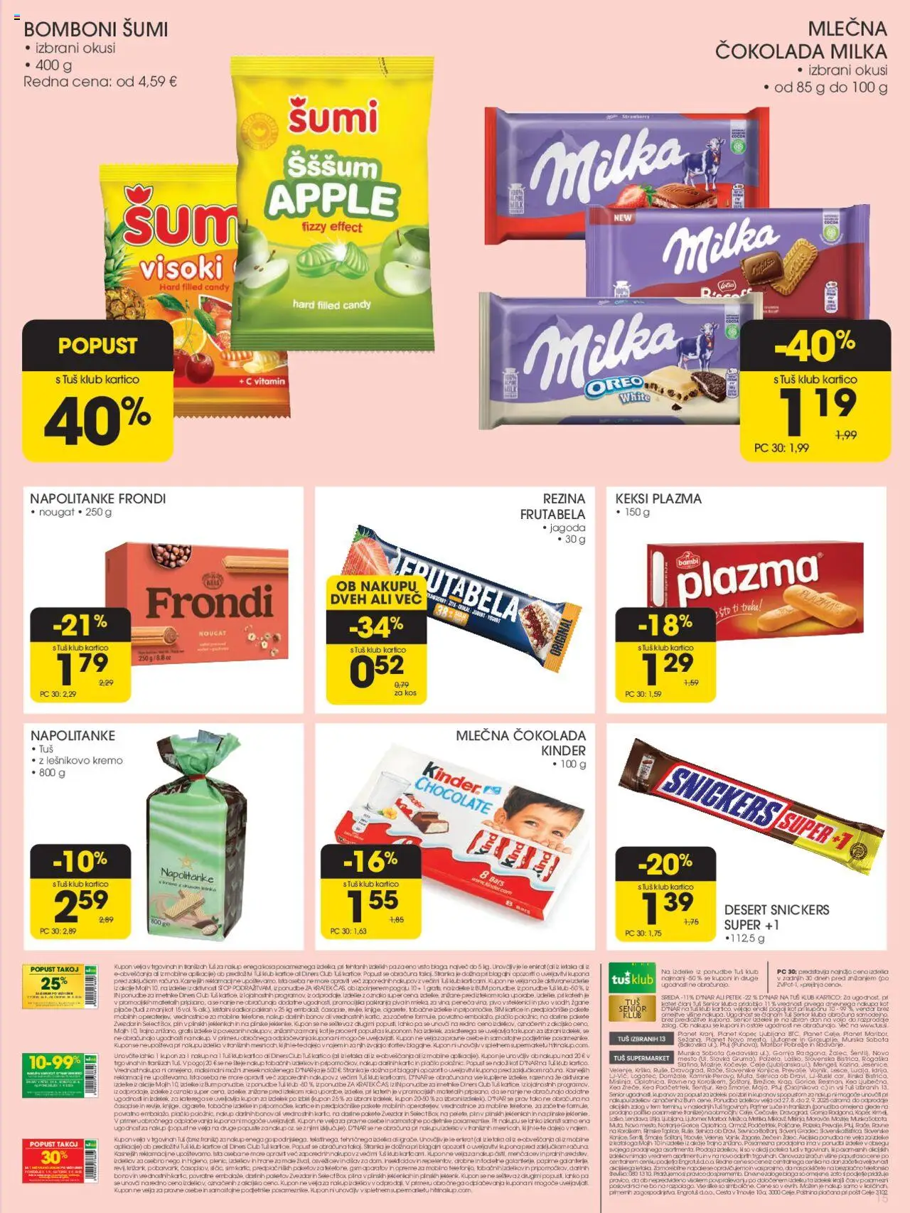 Tuš katalog │ velja od 27.08.2025 | Stran: 15 | Izdelki: Napolitanke, Keksi, Kos, Pivo