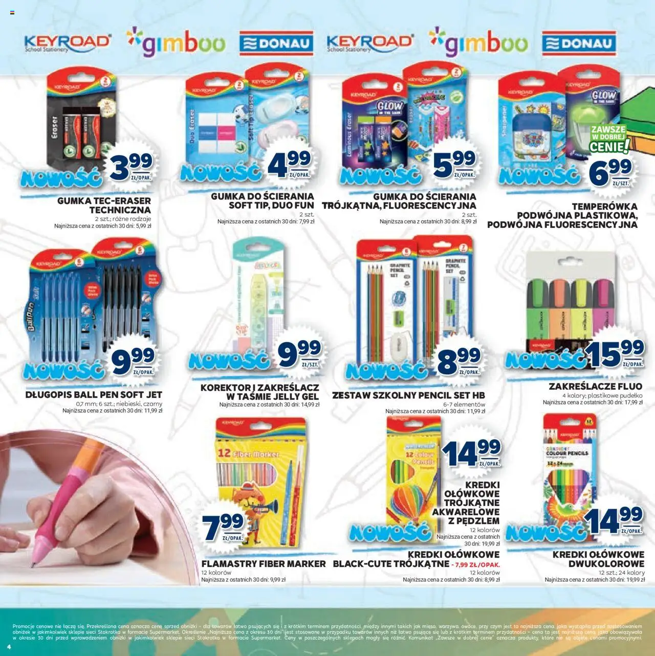 Stokrotka Gazetka - Witaj Szkoło od 13.08.2025 | Strona: 4 | Produkty: Stokrotka, Temperówka, Pudełko, Korektor
