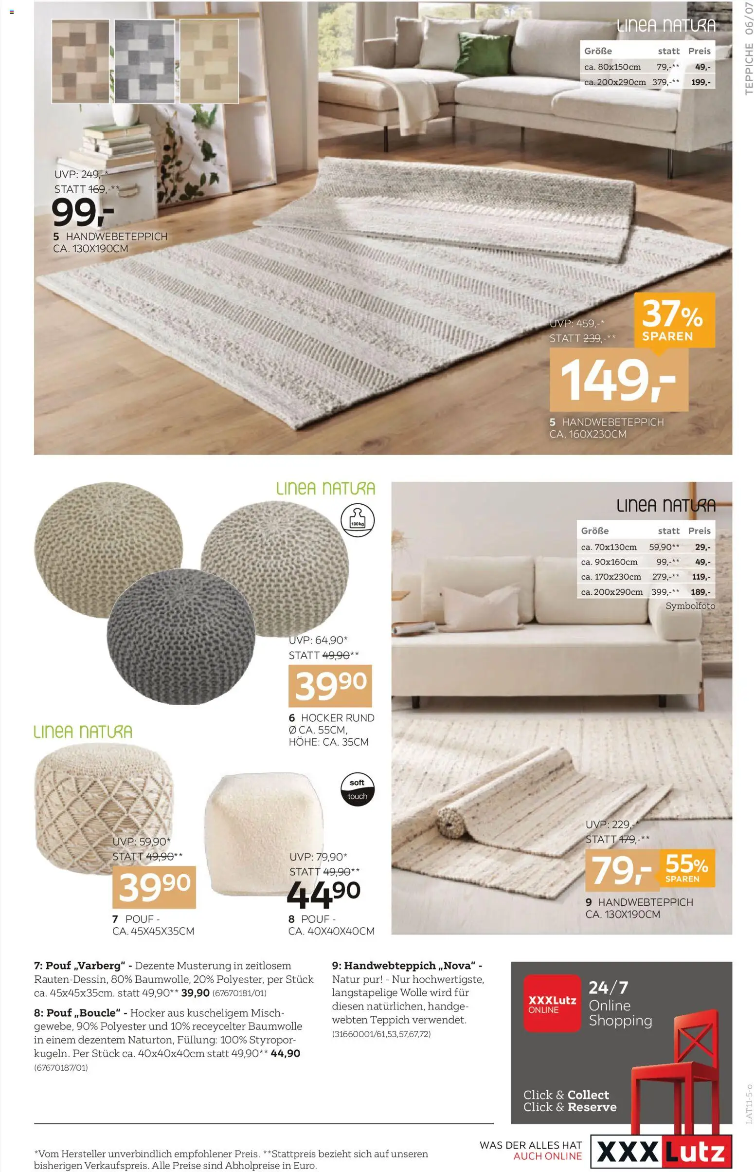 XXXLutz Teppichprodukten gültig ab 04.11.2025 | Seite: 7 | Produkte: Teppich